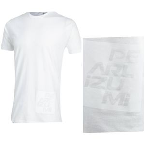 PEARL IZUMI Knockout Logo Standard Fit White on White Sustainable Cotton Tee NWT